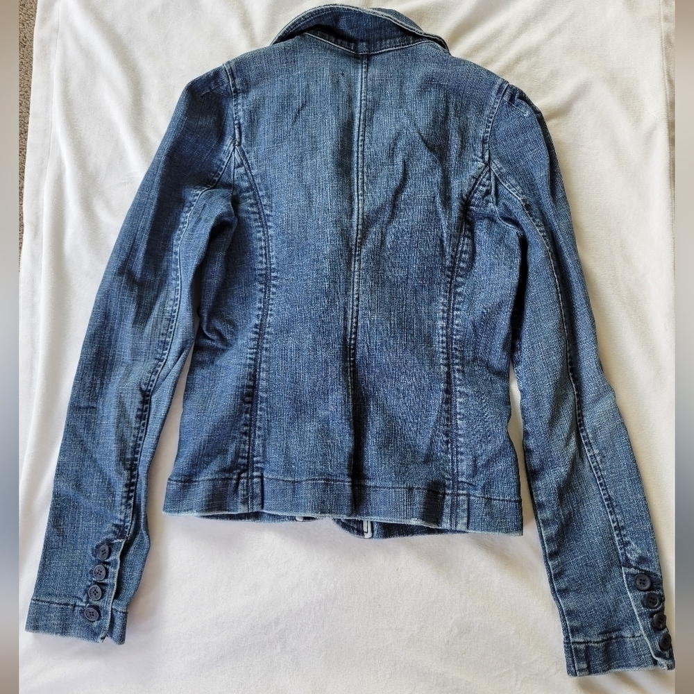 Juicy Couture Jeans Y2K denim 1 button blazer S - Picture 9 of 16